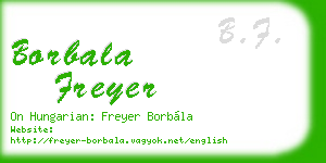 borbala freyer business card